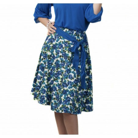 Fusta din bumbac cu motiv floral