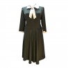 Rochie din tricot cu funda,verde, Ale